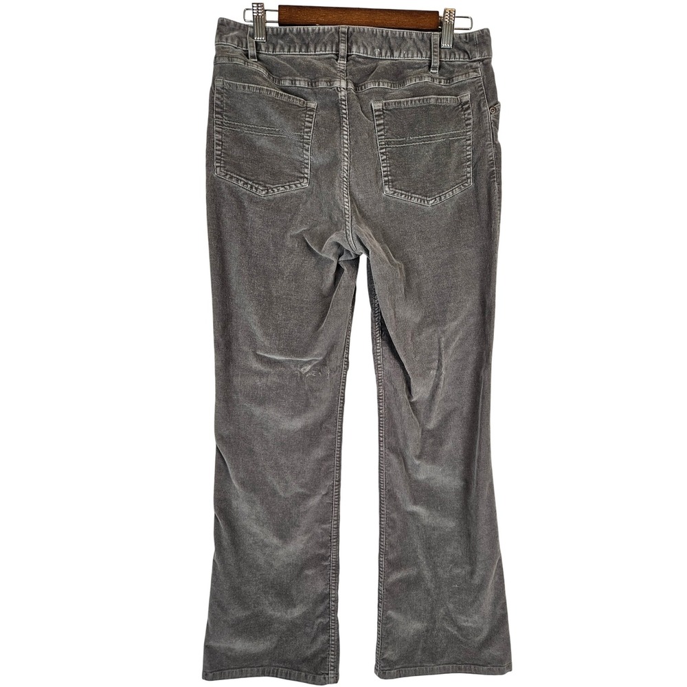 J.Jill‎ High-Rise Corduroy Boot-Cut Jeans, gray, size 12 - Picture 2 of 4